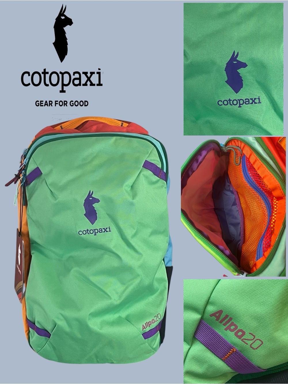 NWT Cotopaxi Allpa 20L Del Dia Green Backpack